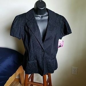 NWT Xhilaration black textured short fitted jacket